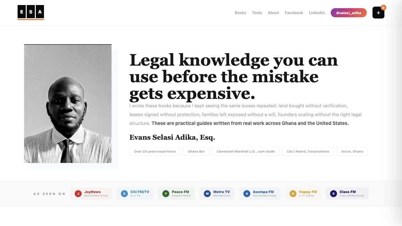 E. Selasi Adika Books