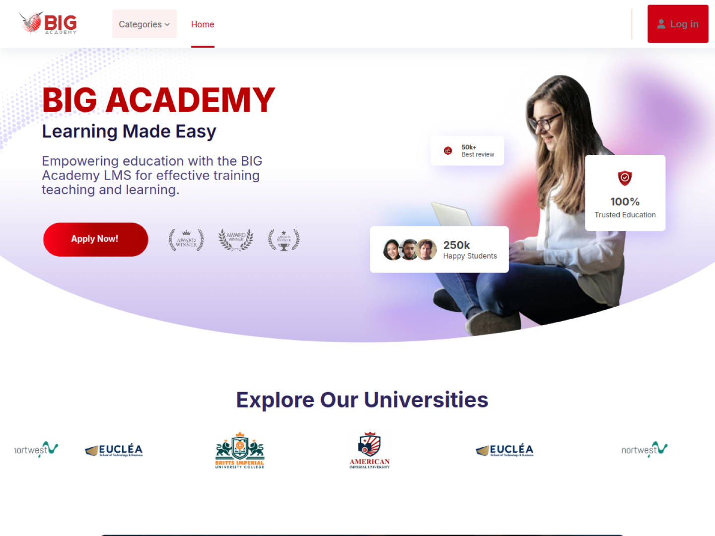BIG Academy LMS interface