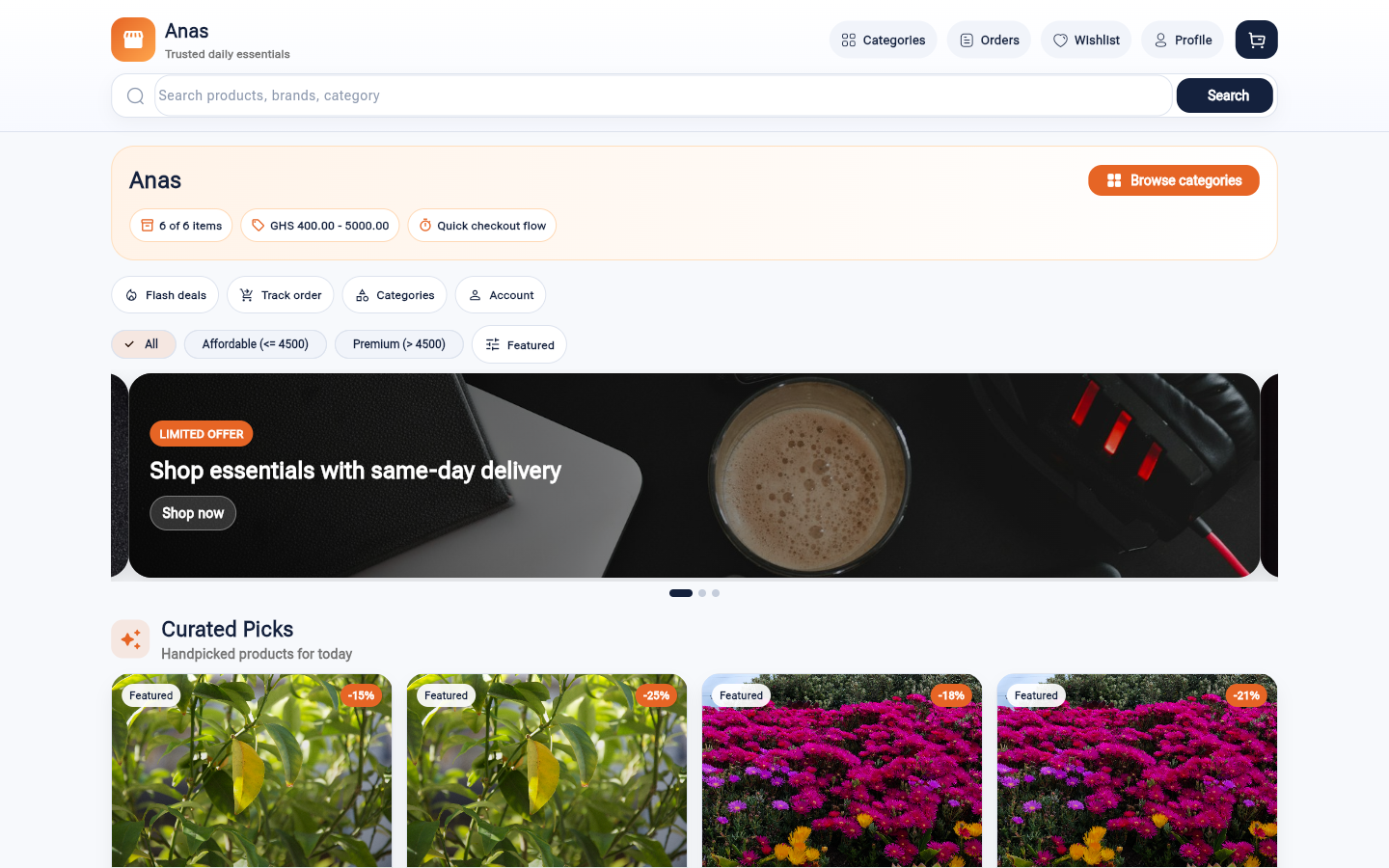 Counters Commerce interface